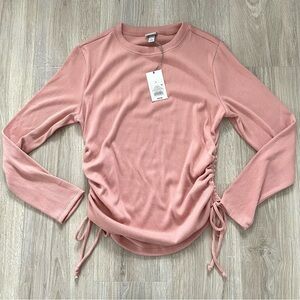 A New Day Blush Ribbed Ruched Thermal Sz L